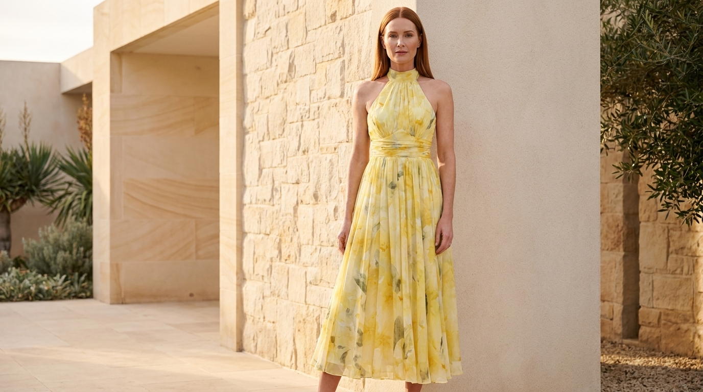 Cole & Ruby Melbourne Sophie dress yellow model
